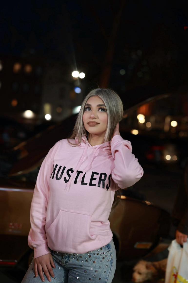 BABY PINK HUSTLER PULL OVER HOODIE - DE LA EMPRESA