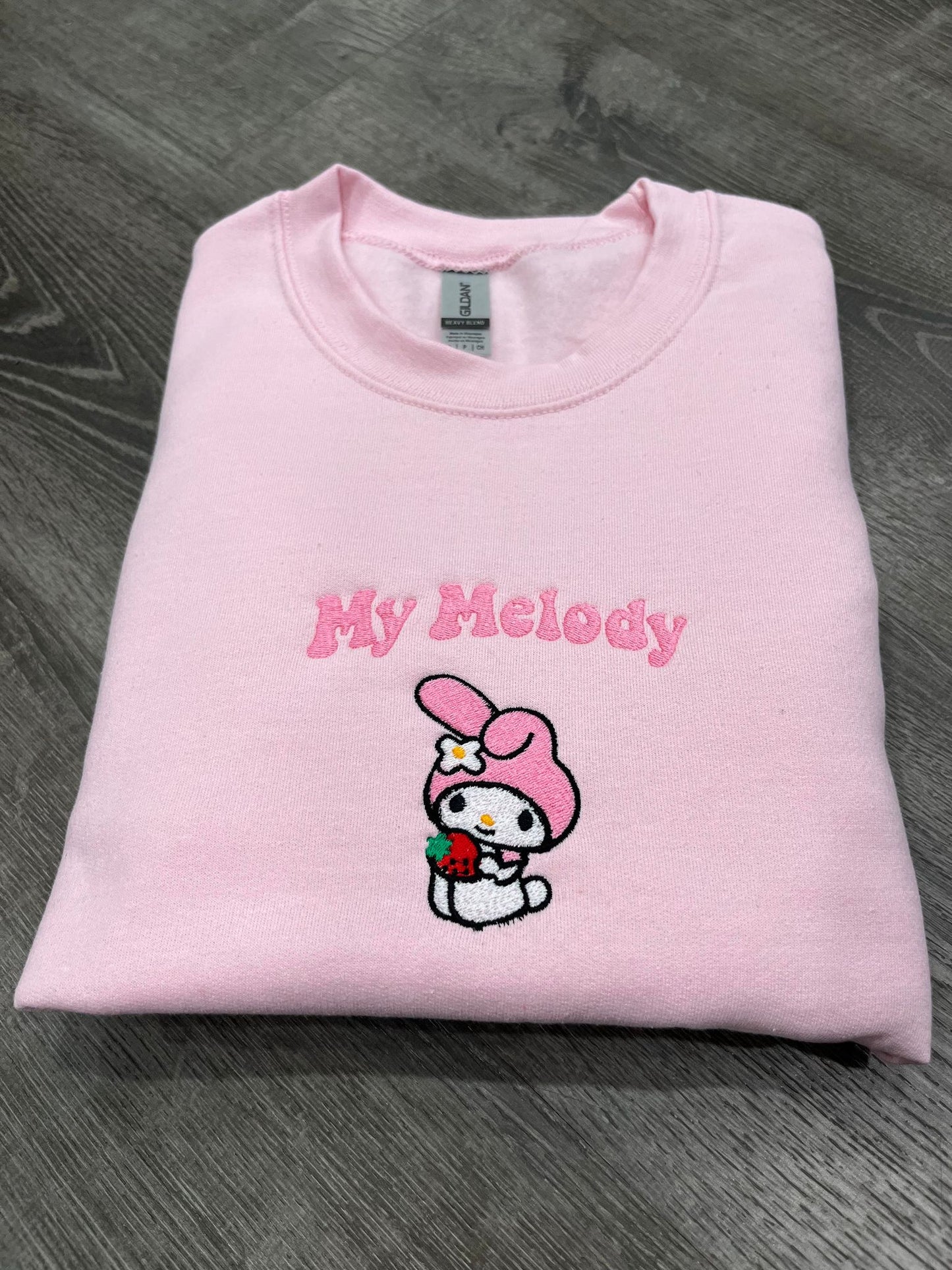 MY MELODY LIGHT PINK CREWNECK SWEATSHIRT