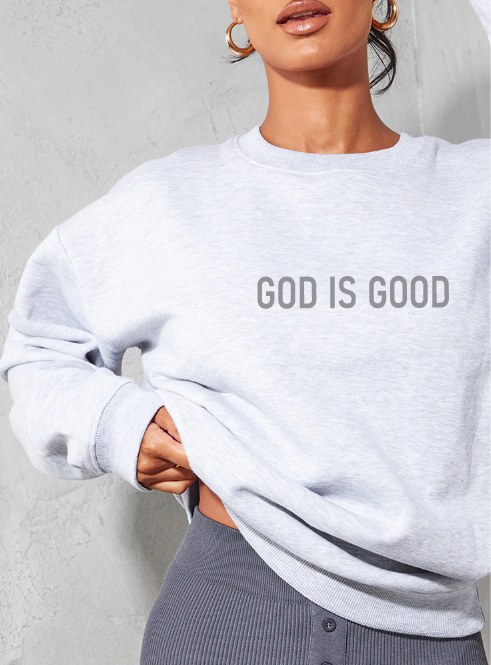 GOD IS GOOD - EMBROIDERY CREWNECK SWEATER - UNISEX