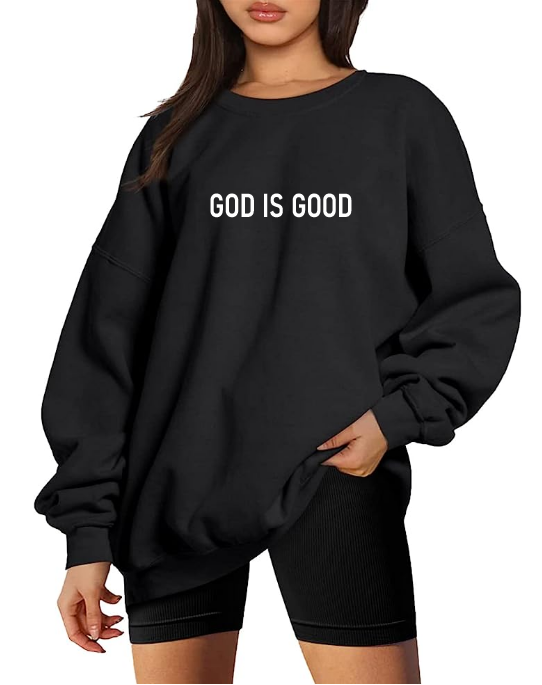GOD IS GOOD - EMBROIDERY CREWNECK SWEATER - UNISEX