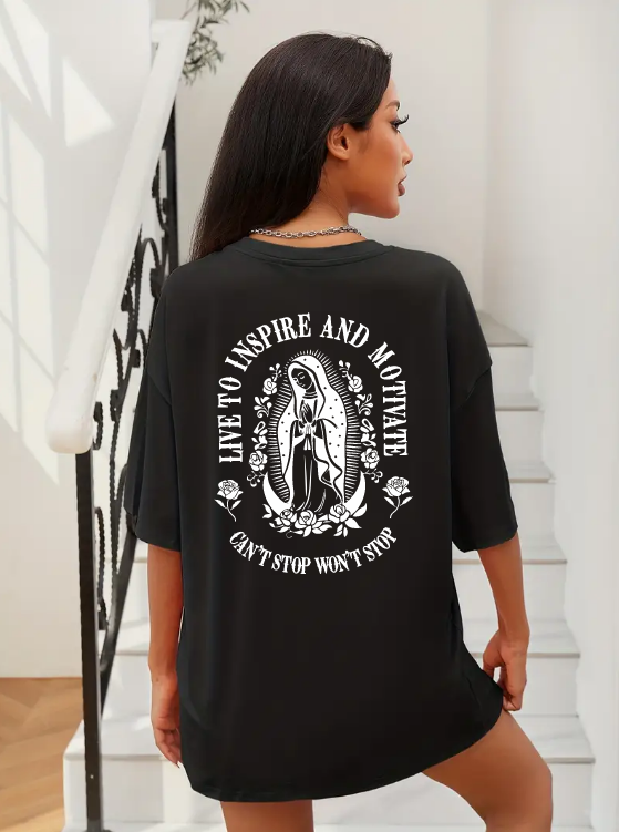 VIRGEN - CANT STOP WONT STOP - UNISEX BLACK T SHIRT