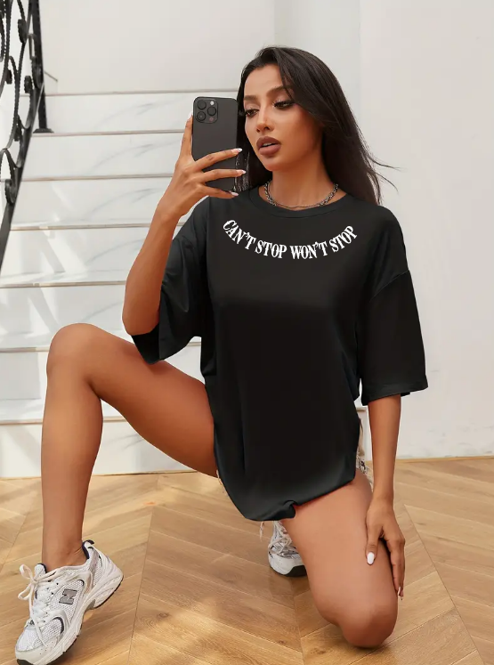 VIRGEN - CANT STOP WONT STOP - UNISEX BLACK T SHIRT
