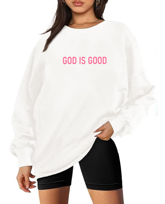 GOD IS GOOD - EMBROIDERY CREWNECK SWEATER - UNISEX
